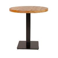 Industriële bistrotafel 70x70 rond metaal mangohout 70x70x73 cm Mangohout