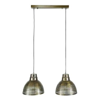Industriële hanglamp Luisa 2 lichts metaal brons 38x95x150 cm Brons