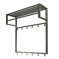 Industriële kapstok Milano Metaal 2x6 haken 30x80x89 cm Zilver