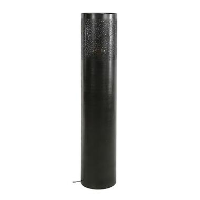 Industriële vloerlamp Eleanor metaal 120 cm   Nikkel   Zwart
