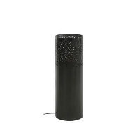 Industriële vloerlamp Eleanor metaal 60 cm zwart   Nikkel   Zwart