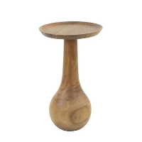 Ronde bijzettafel Doja acaciahout Ø35   35x35x59 cm   Hout   Bruin