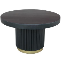 Ronde salontafel Elora Ø60 cm zwart   Mangohout   Zwart
