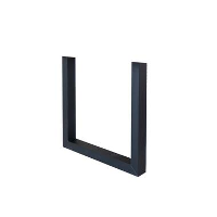 Set van 2 metalen tafelpoten U frame zwart   8x70x72 cm   Metaal   Zwart
