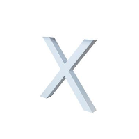 Set van 2 metalen tafelpoten X frame wit   8x70x72 cm   Metaal   Wit