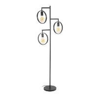 Vloerlamp Fabiola metaal 3 lichts   155x50x155 cm   Metaal   Grijs