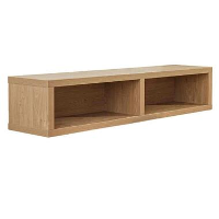Zwevend tv meubel met open vakken Bernie rustiek eiken 125x30x35 cm Melamine