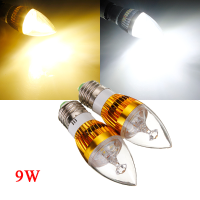 Dimmable E27 9w White/warm White 3 Led Candle Light Bulb 220v