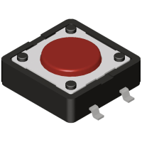 Diptronics DTSM 66R V T/R Toetsschakelaar 12 V/DC 50 mA 1x uit/aan Moment (l x b x h) 9 x 6.20 X 13 mm 1 stuk(s)