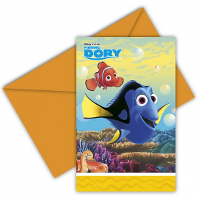 Finding Dory partijtje uitnodigingen 6 stuks