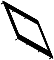 Display Elektronik Frontframe (b x h) 120 mm x 95 mm EA0FP481 43SW