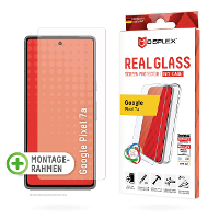 DISPLEX Real Glass + Case 01810 Screenprotector (glas) Google Pixel 7a 1 stuk(s) Krasvast, Anti vingerafdruk
