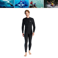 DIVE&SAIL 3mm Warm Neopreen Long Sleeve Wetsuit Hoge Elasticiteit Slijtvaste Duikpak Thermisch Pak voor Surfen Snorkelen