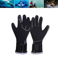 DIVE&SAIL 3mm Zwarte Neopreen Patchwork Duikhandschoenen Warm Zwemhandschoenen Voor Koppels Snorkelen Spearfishing Jacht