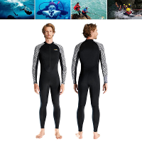 DUIK&SAIL UPF 50+ Cool Badpak met Volledige mouwset 98% Langdurige Zonbescherming Sneldrogend Ademend Surf Zwemkleding v