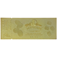 Diverse Back to the Future: Biff Tannen Museum Entrance 24k Gold Plated Ticket Replica