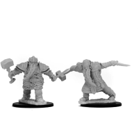 Diverse Dungeons and Dragons: Nolzur's Marvelous Miniatures   Male Dwarf Fighter tabletop spel 2 stuks