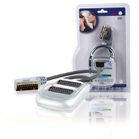Hoge kwaliteit scart schakelbox met vergulde plug