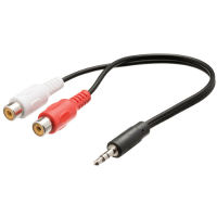 Kabel 3,5mm  > 2x Rca , 0.20M