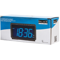Zendergestuurde LED wekker met blauw display