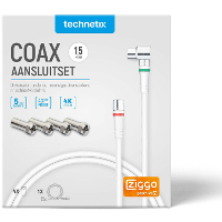 Diverse Technetix Coax Adapter 4x / F Male   IEC Male Aluminium
