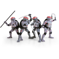 Diverse TMNT: Battle Damage 5 inch BST AXN Figure 4 Pack speelfiguur