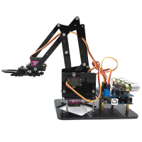Diy 4dof Robot Arm 4 Axis Rotating Mechanical Robot Arm With Arduino Uno R3 4pcs Servo