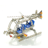 Diy Assembled Metal Alloys Educational Model Toys Helicopter