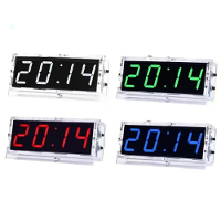 DIY Digitale LED Klok Kit Lichtcontrole Temperatuurweergave Transparante Behuizing Soldeerproject DC 5V USB