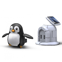 Diy House Penguin Solar Rechargeable Solar Power Toy