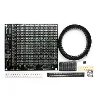 DIY LED Matrix Kit SMD Dot Matrix Reclame Scherm Kit Soldeerpraktijk PCB Voofgeprogrammeerde Microcontroller Rode Weerga
