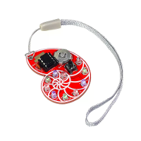 DIY LED Schelp Ontwerp SMD SMT Elektronische Kit Met Lanyard Voor Solderen Oefening Leer Cadeaus Voor Gesoldeerde Oefeni