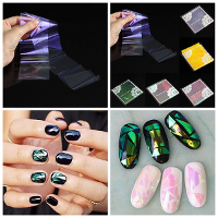 Diy Shiny Colorful Broken Glass Nail Art Foil Decoration Decal