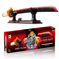 DK1503 DK1523 Creatieve Animatie Demon Slayer Zwaard Serie Ornament Bouwblokken Assemble Kit Model Steen Set Collectie S