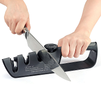 DMD OS02 3 Staps Messenslijper Handleiding Professioneel Slijpgereedschap met Grip en 6 Verstelbare Hoeken voor Keuken R