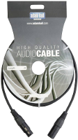 DMX Verbindingskabel [1x XLR stekker   1x XLR bus] 10 m AH Cables KDMX10