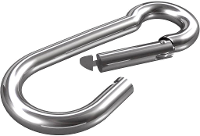 Dörner + helmer 4915034 Karabijnhaak roestvrij staal A2 4 mm x 40 mm 20 stuk(s)