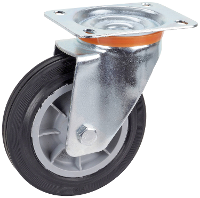 Dörner + helmer 715902 Zwenkwiel Wieldiameter: 160 mm Draagvermogen (max.): 150 Kg 1 stuk(s)