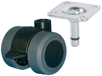 Dörner + helmer 761335 Dubbele wielen Wieldiameter: 35 mm Draagvermogen (max.): 70 Kg 1 stuk(s)
