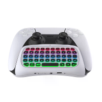 DOBE Draadloos bluetooth toetsenbord voor PS5 controller met achtergrondverlichting Draadloze chatpad Ingebouwd microfoo