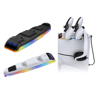 DOBE PS5/PS5 Slim Controller Oplader Dual Charging Dock Station Draadloze Gamepad Oplader Bovenaan Montage Accessoire Sn