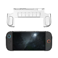 TNS 3155 Siliconen Gaming Console Beschermhoes Ingebouwde Opslag Gamekaartsleuf Transparante Kristallen Behuizing voor S