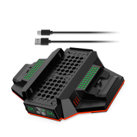 DOBE TYX 3612 voor Xbox Series S Host RGB Verticale Koelventilatorstandaard met Dubbele Controllerlader Batterijpakket O