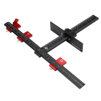 DocotorWood Aluminium Kast Hardware Jig Armatuur 4MM + 5MM Ponsen Locator Houtbewerking Boor Positionering Gids T liniaa