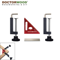 WoodworkPro 90° Driehoekliniaal met Positioneringsblok Rechthoekige Klem Frameklem G klem en Houtbewerkingsgereedschap v