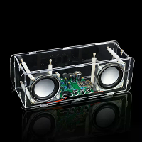 Doe het zelf Dual Channel Stereo Bluetooth Luidspreker Kit 3W Audio uitgang Transparante Acryl Behuizing MH M18 Bluetoot