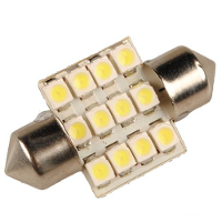 Dome 12 Smd Led Bulb Light Interior Festoon Lamp 31mm