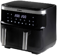 DOMO DO537FR Airfryer 8 l Oververhittingsbeveiliging, Timerfunctie, Met display, Anti aanbaklaag Zwart