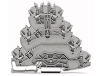 Doorgangsklem 4 Etages 5.20 Mm Veerklem Toewijzing: L1, L2, L3 Grijs Wago 2002 4131 25 Stuks