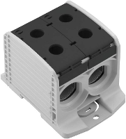 Doorgangsklem WeidmÃ¼ller WPD 233 2X300/2X300 BKÂ Â Â  2502940000 Grijs, Zwart 1 stuks